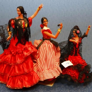 Flamenco tanssijanuket 3 kpl