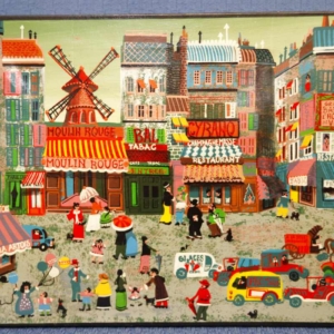 Värikäs taulu, ripustusvalmis