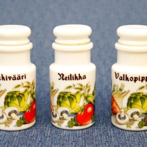 Vanhat maustepurkit maitolasia 3 kpl