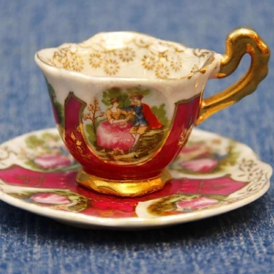 Miniatyyrikuppi ja lautanen, 1950-luku